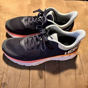 Hoka One One Clifton 7 Blue Running Shoes Woman's Size 11 1110509 BIBH